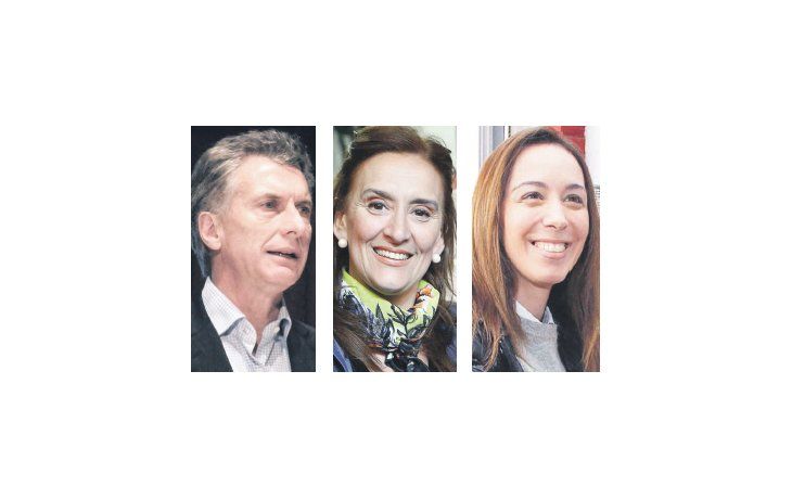 Mauricio Macri, Gabriela Michetti y María Eugenia Vidal