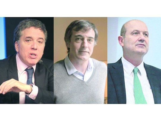 Nicolás Dujovne, Esteban Bullrich y Federico Sturzenegger.
