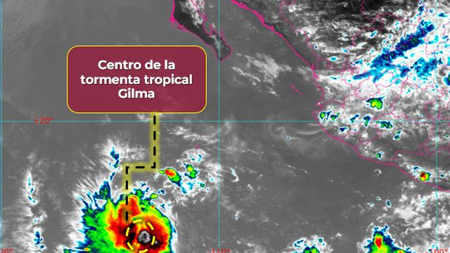 El centro de Gilma este domingo, lejos de México.
