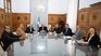 Francos encabezó la reunión, en la que estuvieron: Gerardo Martínez, Carolina Losada, Federico Sturzenegger, Alfredo Cornejo, Cristian Ritondo y Martín Rappallini.
