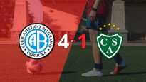 belgrano fue contundente y goleo 4-1 a sarmiento