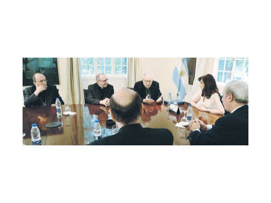Cristina de Kirchner recibió ayer en Olivos a la cúpula del Episcopado   encabezada por José María Arancedo.