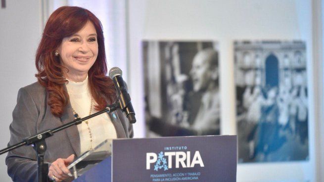 Cristina Kirchner en el Instituto Patria.&nbsp;