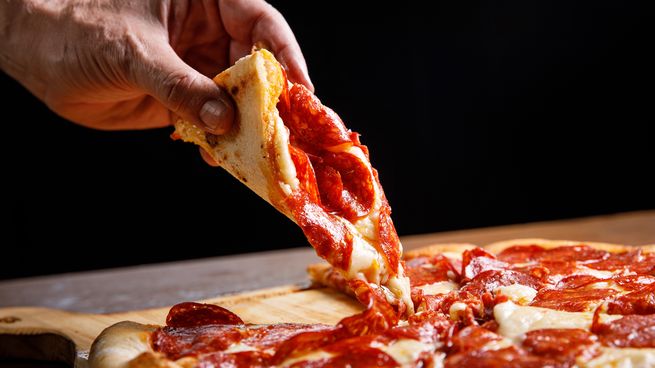 La pizza Obama combina muzzarella y pepperoni.