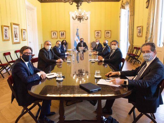 El gabinete de comercio exterior hizo su debut este lunes en Casa Rosada.