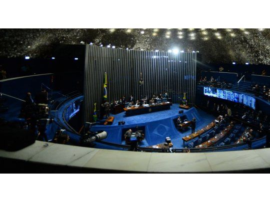 El Parlamento brasileño durante la sesión del impeachment