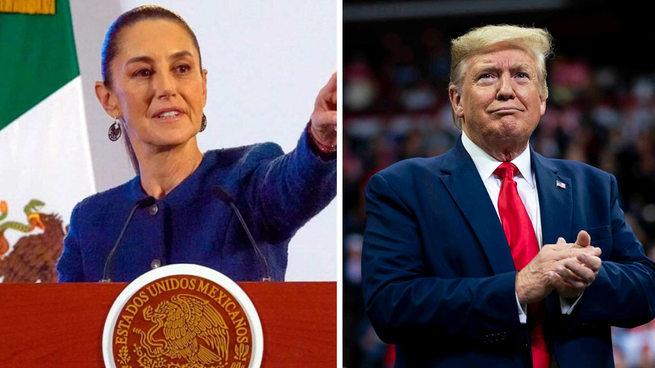 Claudia Sheinbaum y Donald Trump y un inicio con tensión por el arancel del 25%.