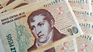 Image of the common 10 peso banknote of the Argentine Republic. Image of the common 10 peso banknote of the Argentine Republic.
