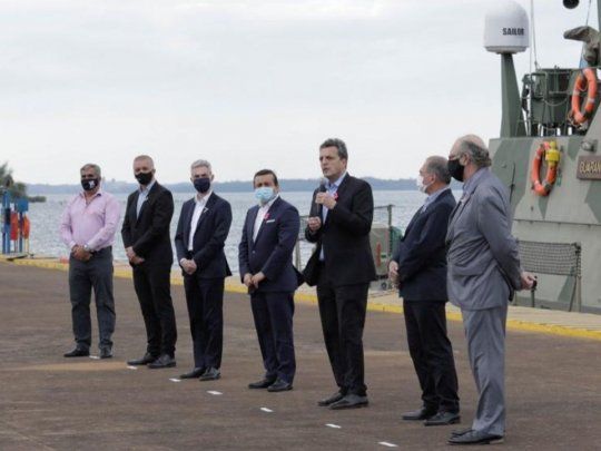 Massa visitó el puerto de Misiones&nbsp;