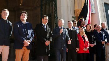 Macri, en Corrientes, durante el acto aniversario del histórico Colegio General San Martín