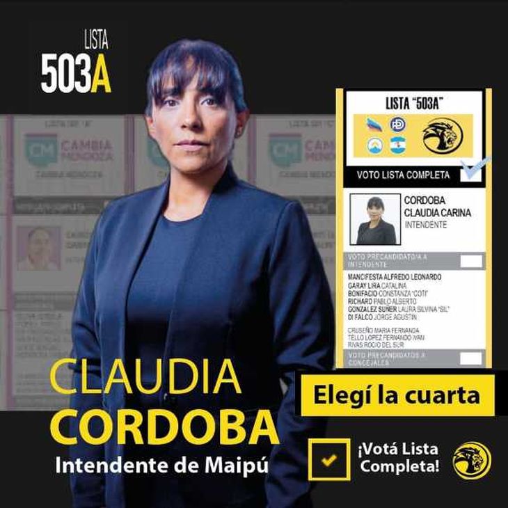 Claudia Carina Córdoba se había postulado a intendenta de Maipú en 2023 por La Libertad Avanza. Claudia Carina Córdoba se había postulado a intendenta de Maipú en 2023 por La Libertad Avanza.
