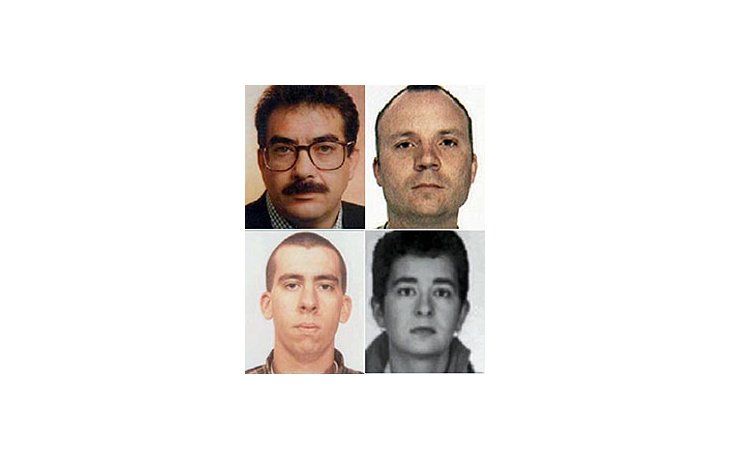 Francisco Javier López Peña («Thierry»), el jefe de ETA detenidoayer en Francia, y los otros líderes apresados, JonSalaberria, Igor Suberbiola y Ainhoa Ozaeta Mendiondo.