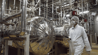 Interior de una planta nuclear en Irán.