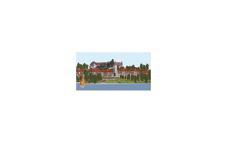 ámbito.com | En esta simulación computada, se ve dónde se ubicarán las nuevas suites: por debajo delnivel del hotel y sobre el faldeo de la colina que da al lago Moreno. Serán seis módulos, 42cuartos y abrirán en noviembre del año próximo.