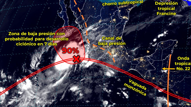 Ileana podría formarse este jueves en el Pacífico.