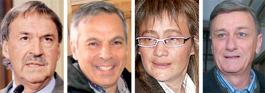 Juan Schiaretti (Córdoba), Jorge Sapag (Neuquén), Fabiana Ríos (Tierra del Fuego), Hermes Binner (Santa Fe) y Jorge Capitanich (Chaco) integran el lote de los gobernadores que, por diferentes razones, celebrarán elecciones provinciales antes que las nacionales de octubre