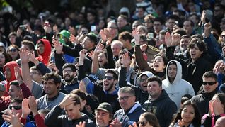 Se espera una multitud en el road show de Franco Colapinto en CABA. Se espera una multitud en el road show de Franco Colapinto en CABA.