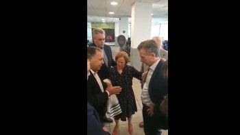 Macri, durante la bendición en Rosario.&nbsp;