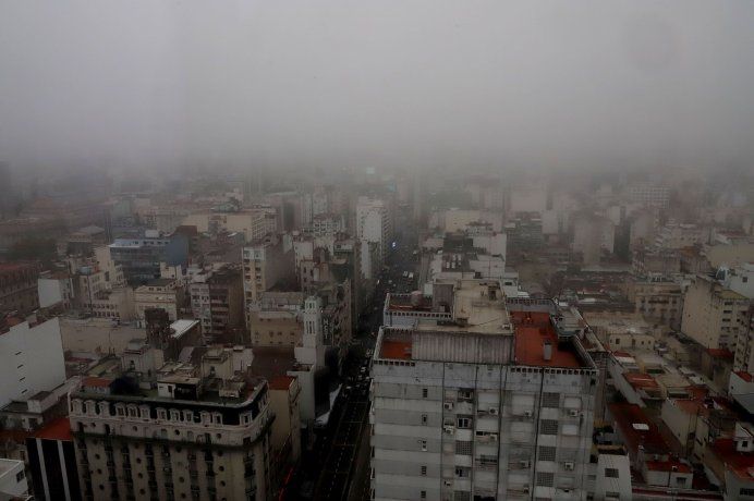 Rige un alerta por niebla en la Ciudad de Buenos Aires. 