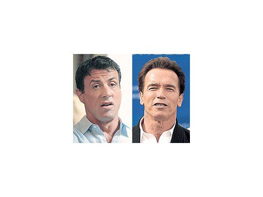Sylvester Stallone y el hoy gobernador Arnold Schwarzenegger: habrá un «Rocky 6» y(posiblemente) un «Terminator 4» si California le da al segundo licencia para filmar.