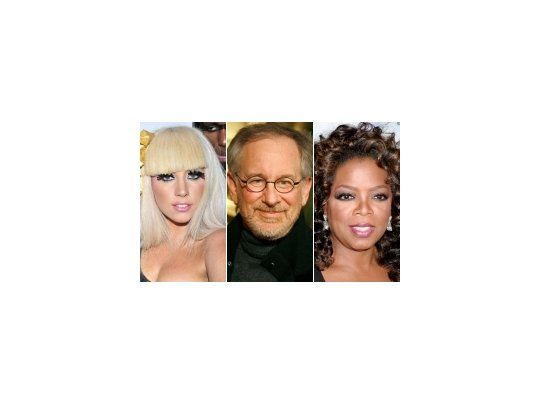 Lady Gaga, Steven Spielberg y a Oprah Winfrey .