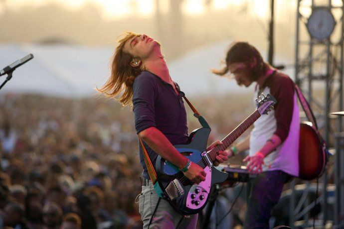 Tame Impala during a show in Coachella. Tame Impala during a show in Coachella.