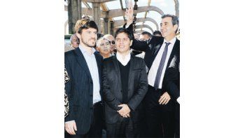 Axel Kicillof y el secretario de Comercio, Augusto Costa, se mostraron ayer con  el ministro de Transporte, Florencio Randazzo.