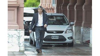 Peña, al llegar a Casa Rosada para su encuentro con Fernández.