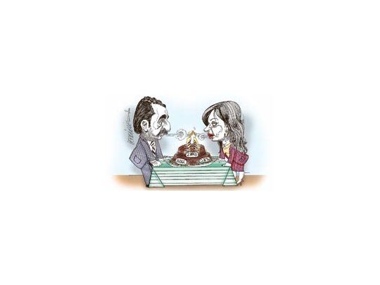 Guillermo Moreno y Cristina de Kirchner.