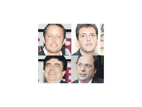 Martín Insaurralde, Sergio Massa, Fernando Espinoza y Darío Giustozzi