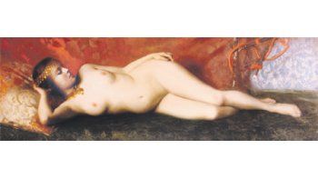 ámbito.com | “Mujer oriental”, óleo sobre tela de Severo Rodríguez Etchart (1899), integra la exposición “La Seducción Fatal-Imaginarios Eróticos del Siglo XIX” en el Museo Nacional de Bellas Artes.