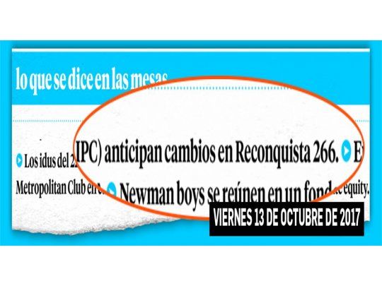 avisados. Antes de las elecciones legislativas los bancos habían sido “avisados” de parte de los cambios que se venían en el sistema en pos de un mayor apretón monetario. Así se lo reflejó en la sección “Lo que se dice en las mesas”. No se descartan nuevas medidas antes de fin de año. Todo sea por las metas de 2018.