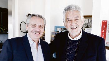 Frenesí. Alberto F. ayer con Alberto R. Saá.