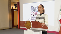 Claudia Sheinbaum habla en una nueva Mañanera del Pueblo.
