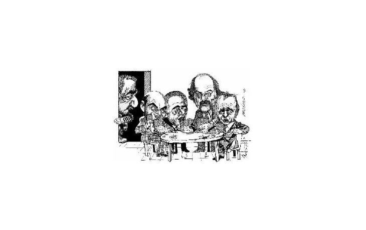 Alfonsín, Cavallo, De la Sota, Colombo y Marín
