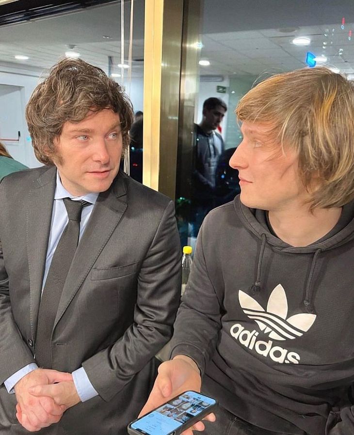 Iñaki Gutiérrez junto a Javier Milei. Iñaki Gutiérrez junto a Javier Milei. 