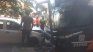 Unusual: they left the river bus unchecked and crashed parked cars and motorcycles Unusual: they left the river bus unchecked and crashed parked cars and motorcycles