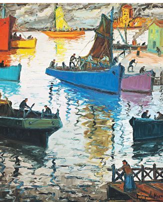 Vendido en u$s 49.623, “Horizonte iluminado” fue uno de los tres óleos de Benito Quinquela Martín que se subastaron en Naón. Vendido en u$s 49.623, “Horizonte iluminado” fue uno de los tres óleos de Benito Quinquela Martín que se subastaron en Naón.