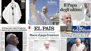 La muerte del papa Francisco encabeza los diarios de todo europa.