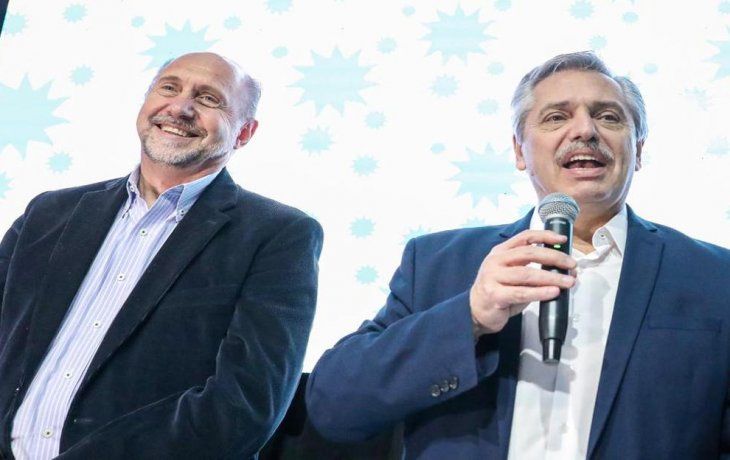 Omar Perotti y Alberto Fernández, juntos en Santa Fe.
