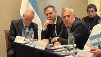 El gobernador mendocino, Alfredo Cornejo, y el director de Minería, Jerónimo Shantal, encabezaron la delegación provincial en la gira por Europa.