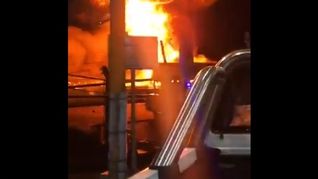 Choque y explosión en Panamericana.