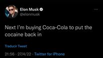 polemico tuit de elon musk: ahora voy a comprar coca cola para volver a ponerle cocaina