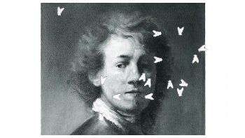 ámbito.com | Rembrandt. La Rosa lo interviene con moscas caladas que revolotean por su imagen.