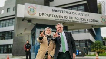 Alberto Fernández junto a Celso Amorim.