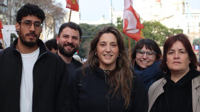 Manuela Castañeira en la marcha de jubilados