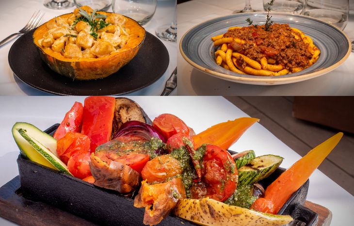 The letter combines premium meats with mediterranean inspiration dishes and homemade pasta.