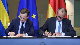 Ulf Kristersson y Friedrich Merz, primer ministro de Suecia y canciller alemán respectivamente. Ulf Kristersson y Friedrich Merz, primer ministro de Suecia y canciller alemán respectivamente.