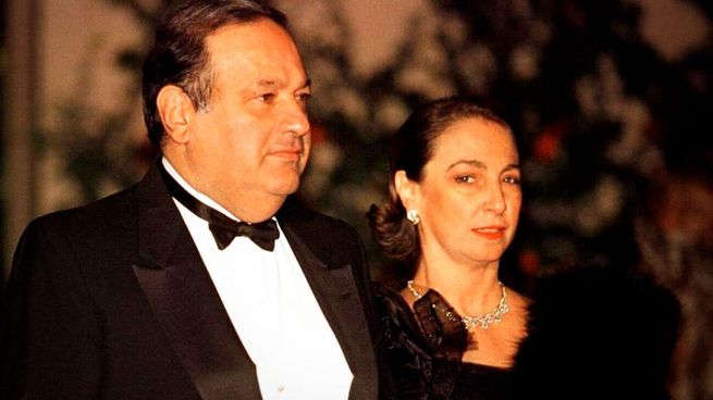 &nbsp;Carlos Slim Helú con Soumaya Domit