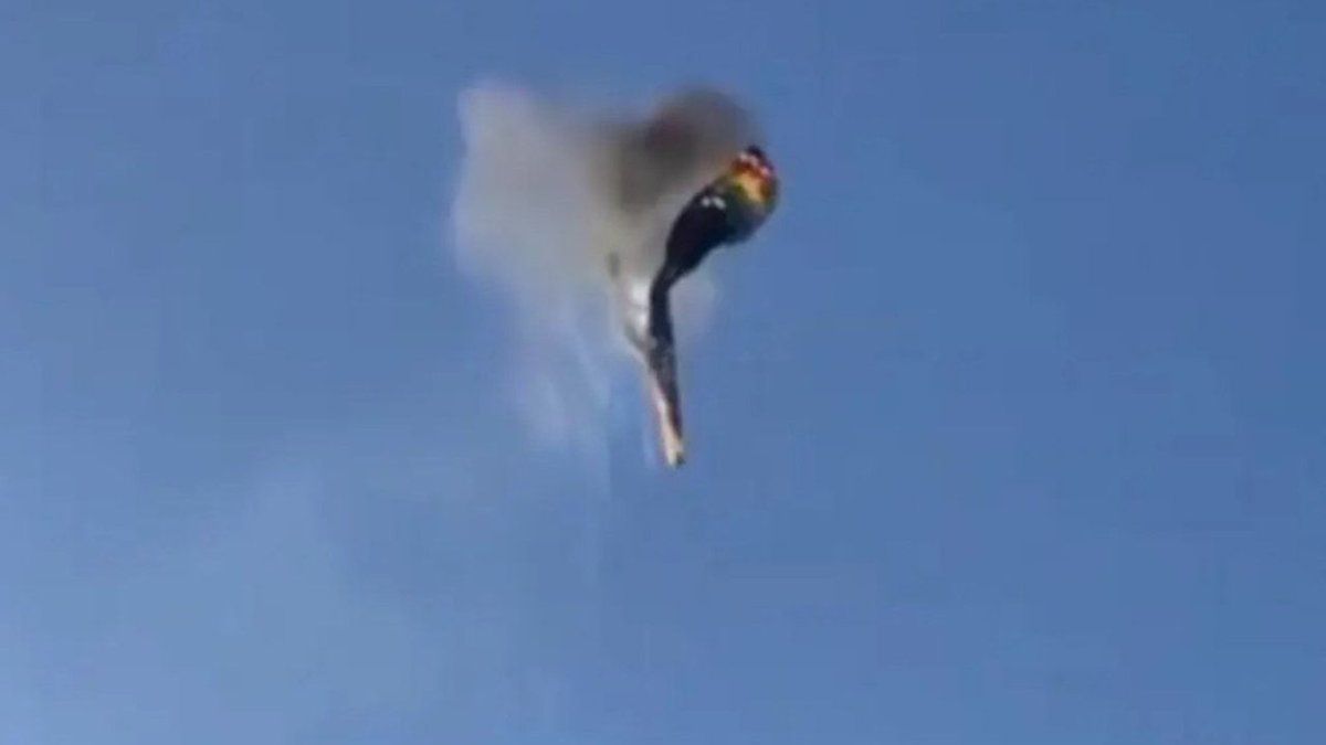 A hot air balloon caught fire and caused the death of eight people